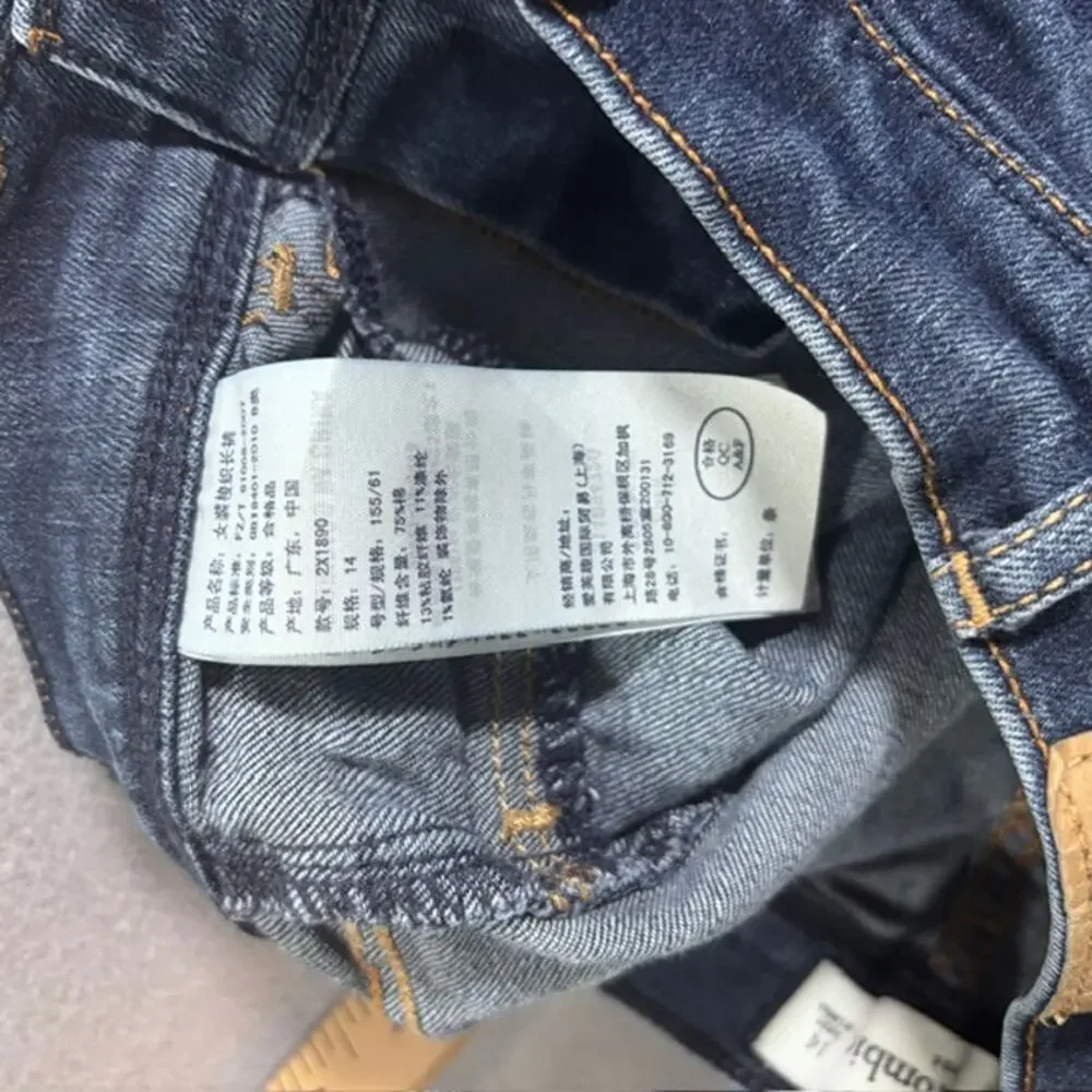 Abercrombie Kids Girls Straight Leg Jeans - Size 14 (Runs Small)